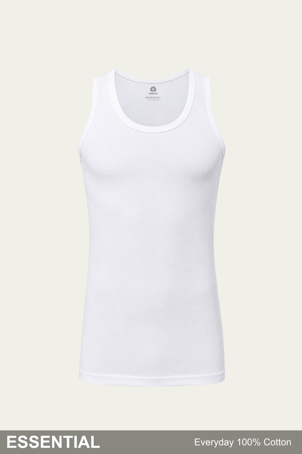 Men Sleeveless Essential Vest (Pack of 1) - White