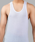 Men Sleeveless Essential Vest (Pack of 1) - White