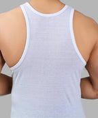 Men Sleeveless Essential Vest (Pack of 1) - White