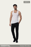 Men Sleeveless Essential Vest (Pack of 1) - White